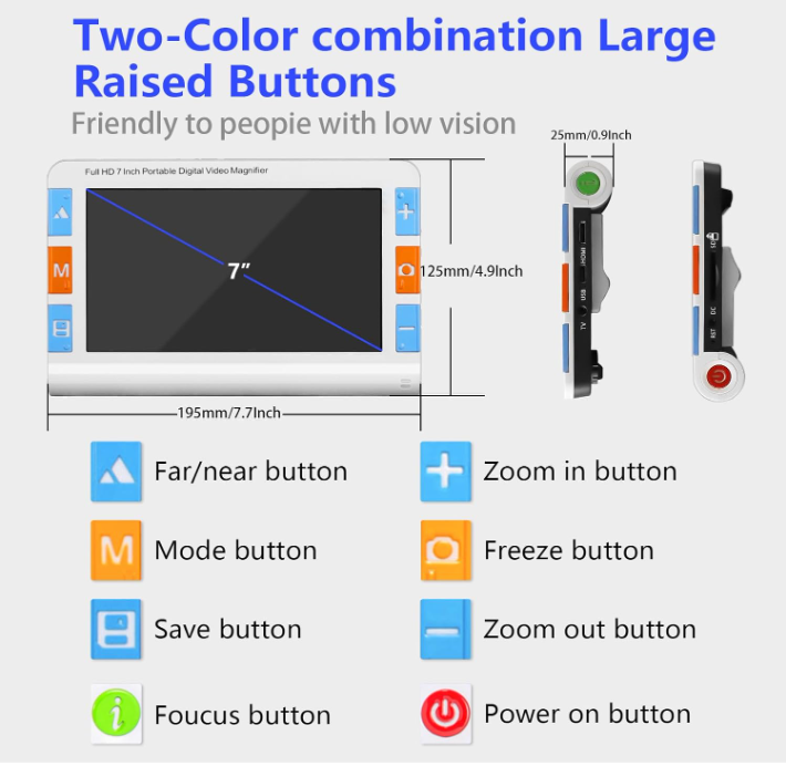 Digital 7-inch Portable Video Magnifier