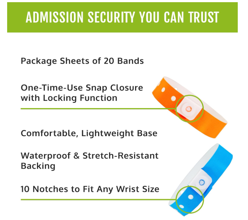 Silicone Communication Wristbands (3-Pack)